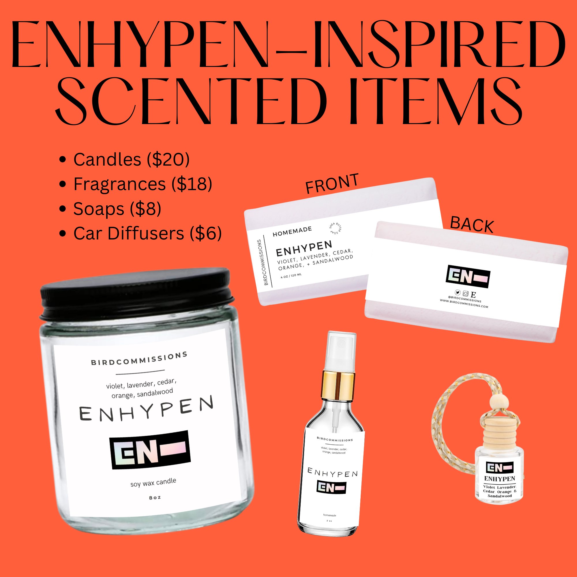 Enhypen-Inspired Scented Items | BirdCommissions